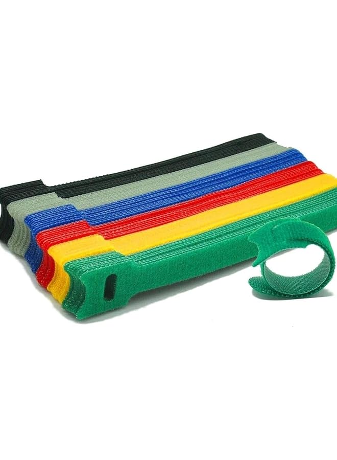 erorex 50 Pack Multi Color Cable Ties Reusable Adjustable Cable Ties For Home Office Data Center Organization - Image 1