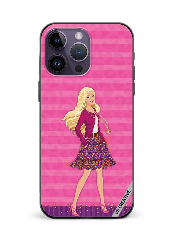 VR CREATIVE Protective Case Cover For Apple iPhone 15 Pro Barbie Design Multicolour - Image 1