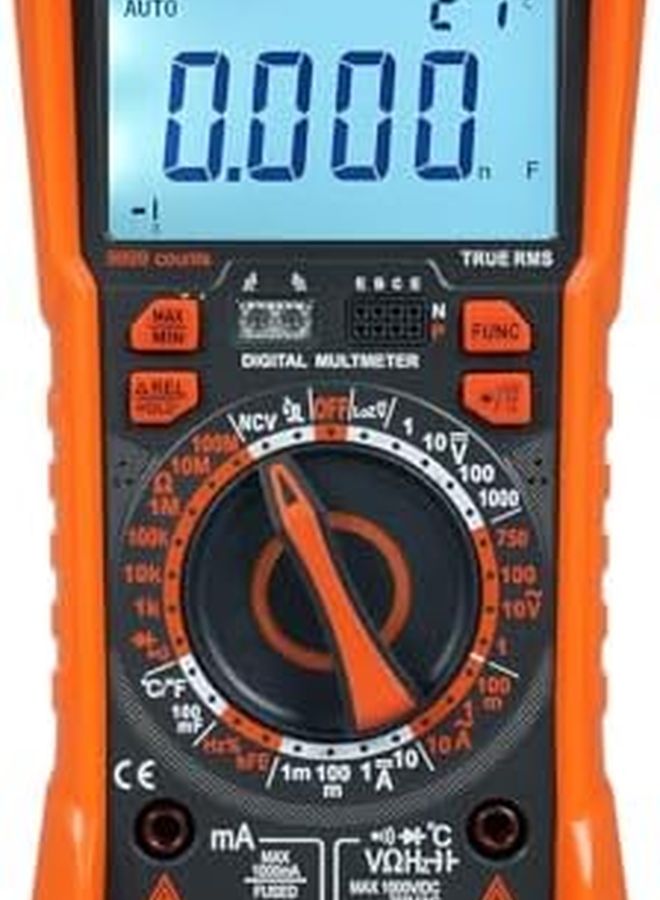 ملتي ميتر رقمي T58A 9999 ميز عدادات فولتميتر AC/DC مقياس السعة المقاومة اختبار الجهد اللاتلامسي - Image 1