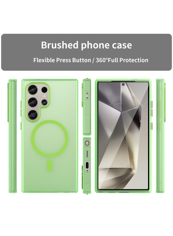 اس-توب جراب لهاتف Samsung Galaxy S24 Ultra 5G MagSafe Frosted شفاف TPU + PC جراب هاتف بتغطية كاملة - Image 2