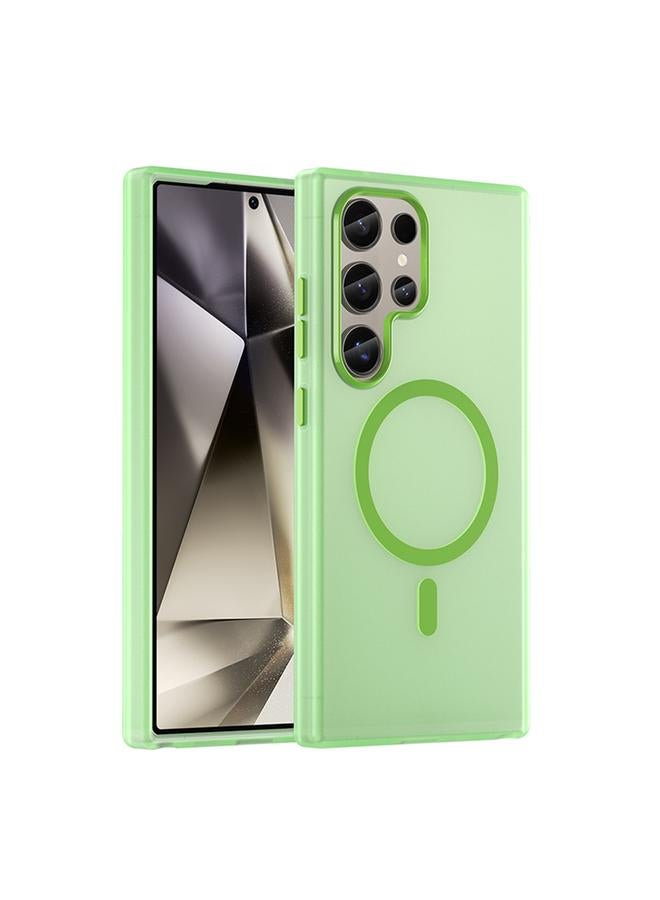 اس-توب جراب لهاتف Samsung Galaxy S24 Ultra 5G MagSafe Frosted شفاف TPU + PC جراب هاتف بتغطية كاملة - Image 1