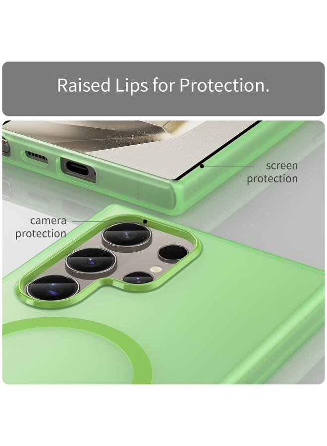 اس-توب جراب لهاتف Samsung Galaxy S24 Ultra 5G MagSafe Frosted شفاف TPU + PC جراب هاتف بتغطية كاملة - Image 5