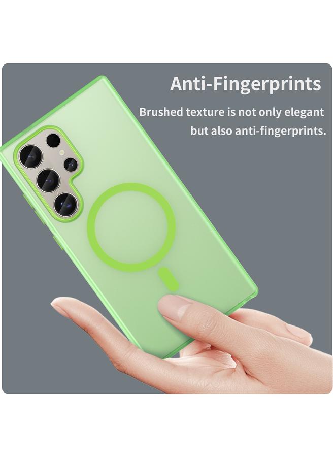 اس-توب جراب لهاتف Samsung Galaxy S24 Ultra 5G MagSafe Frosted شفاف TPU + PC جراب هاتف بتغطية كاملة - Image 4