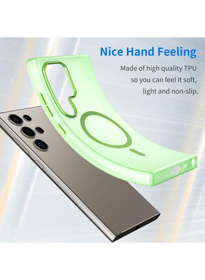 اس-توب جراب لهاتف Samsung Galaxy S24 Ultra 5G MagSafe Frosted شفاف TPU + PC جراب هاتف بتغطية كاملة - Image 3