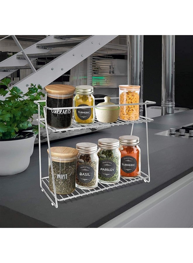 CR18 COLLECTION Stainless Steel 2-Layer Corner Storage Rack - Kitchen Organizer for Efficient Counter Space Utilization - Image 3