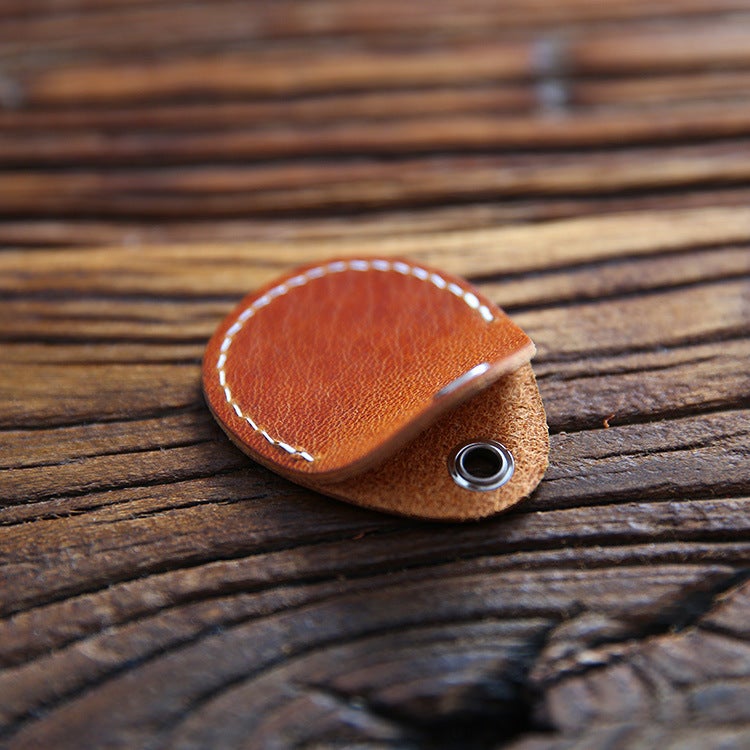 Top Grain Leather Elevator Card Holder, RFID Blocking Access Card Keychain, Vintage Retro Design, Slim Lightweight, for Men Women (Multiple Colors/Shapes) - Image 4
