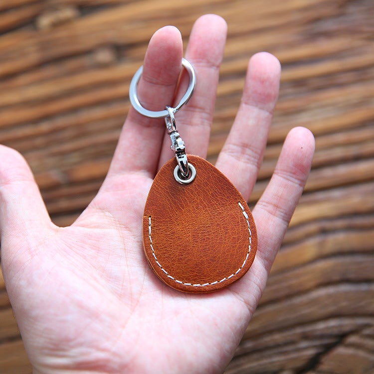 Top Grain Leather Elevator Card Holder, RFID Blocking Access Card Keychain, Vintage Retro Design, Slim Lightweight, for Men Women (Multiple Colors/Shapes) - Image 5