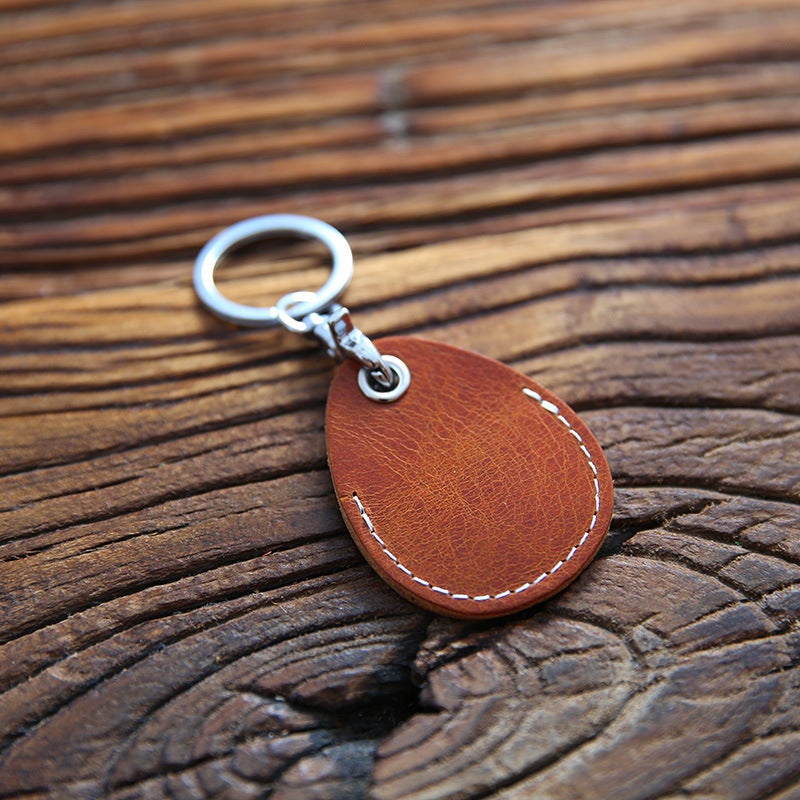 Top Grain Leather Elevator Card Holder, RFID Blocking Access Card Keychain, Vintage Retro Design, Slim Lightweight, for Men Women (Multiple Colors/Shapes) - Image 2