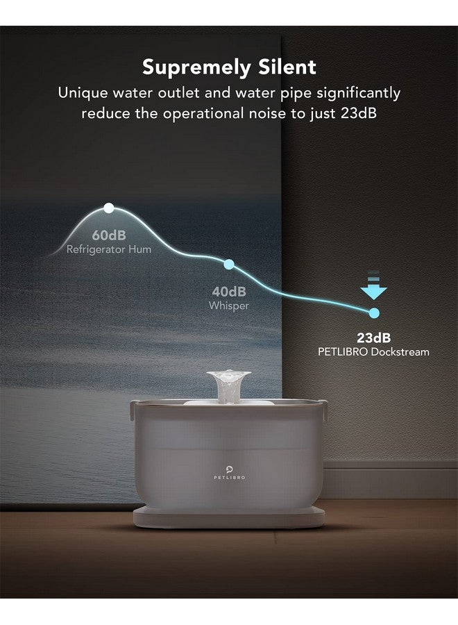 PETLIBRO Cat Water Fountain Stainless Steel With Wireless Pump, 2.5L/84Oz Dockstream Automatic Pet Water Fountain For Cats Inside, Easy To Clean, BpaFree Dog Water Dispenser With Two Flow Modes  - Image 4