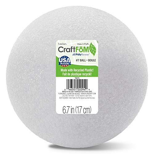 FloraCraft CraftFōM Ball 6.7 Inch White - Image 1