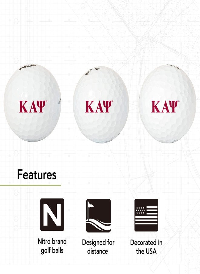 Desert Cactus Kappa Alpha Psi Golf Balls 3 Pack – Kappas Full Color Three – Officially Licensed Sport Team Accessory (Letter) - Image 3