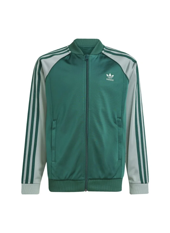 adidas Originals adidas SST TRACK TOP Green Originals Kids TRACK TOPS