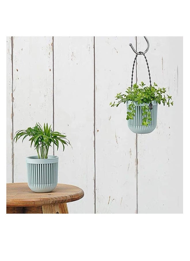 Generic - Succulent Planters Pots with Drainage 6 Pack 3.5‘’ Two-Piece Succulent Planters Pots with Drainage, Flexible Removable Handle Planting Pots Flower Pots Small Planter Pots for Mini Plants - Image 1