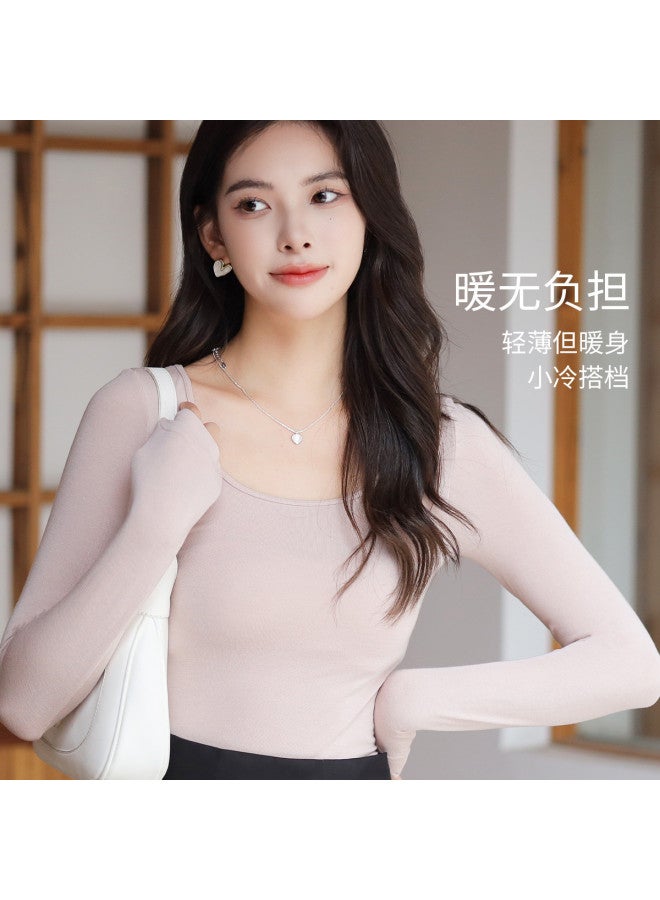 Fenton Solid Color U-Neck Casual Women'S Base Shirt, Comfortable And Versatile With A High-End Feel, Suitable For Outer Wear - Image 5