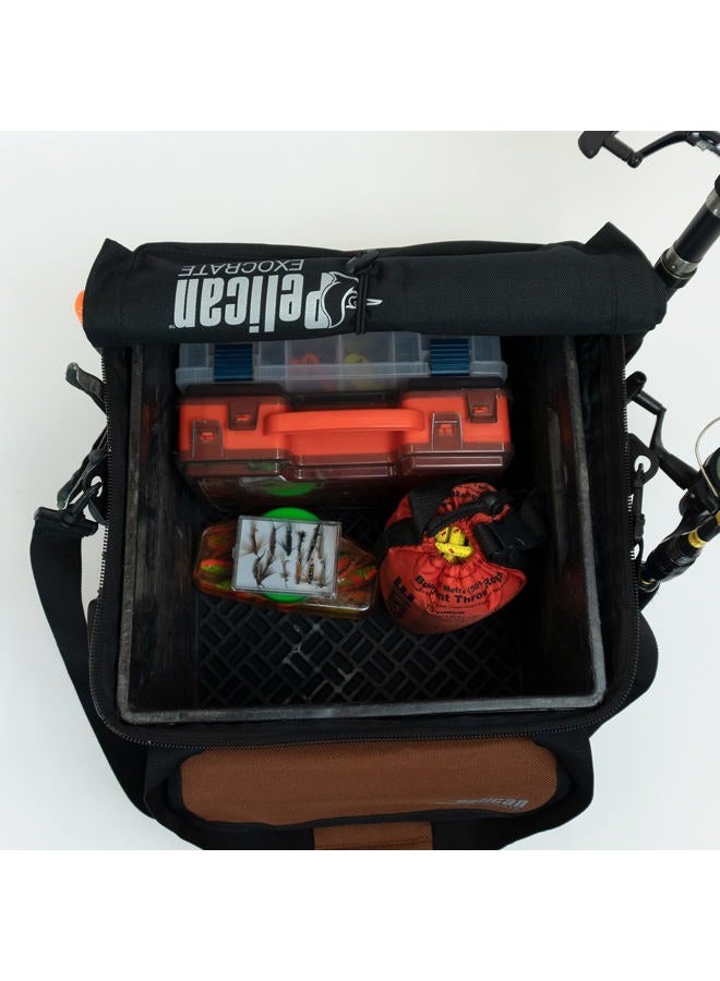 Pelican Exocrate Fishing Bag - Large Saltwater Resistant Kayak Fishing Tackle Bag - 13" x 13" - Image 3