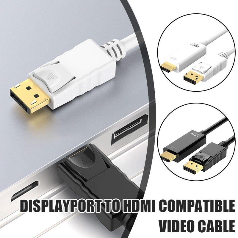 DP to HDMI compatible desktop graphics card monitor 4K high-definition cable; DisplayPort to HDMI compatible video connection cable - Image 3