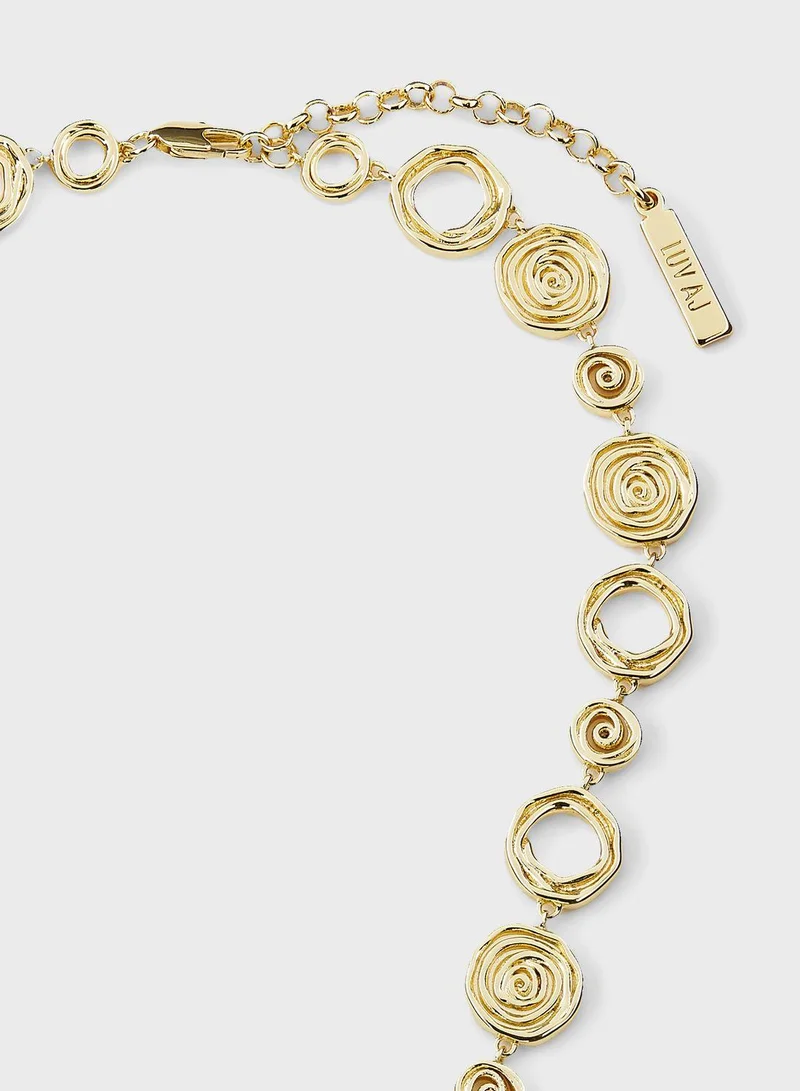 LUV AJ Rosette Coil Long Necklaces
