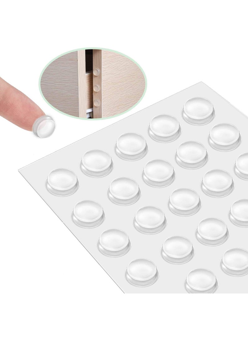 MVM Enterprise MVM Enterprise Round Silicone Door Protector for Home Door Stopper for Home Rubber Wall Protector from Door Sofa Back Cabinet Clear Bumper Dots Cupboard Door Bumper Used In Furniture Dampening 6 pcs  - Image 1