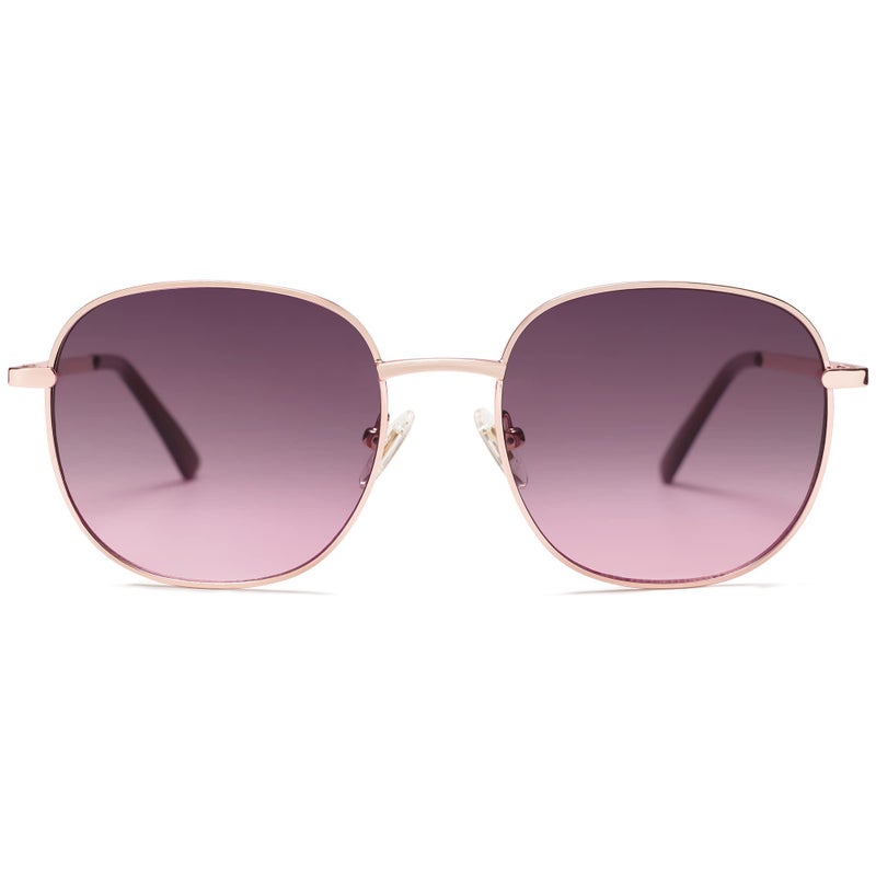 SOJOS Classic Trendy Square Sunglasses for Women Men Cute Big Frame Gold Shades SJ1137, Rose Gold/Grey&Rose - Image 1