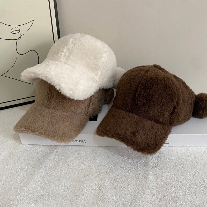 Plush Trapper Hat Women Winter  Warm Ear Protection Hat Faux Fur - Image 4