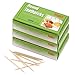 Gmark Round Hotel Toothpicks 800 ct - 3 Boxes Pack Total 2400 ct - 2.5" Natural Wooden Toothpicks GM1021 - Image 2