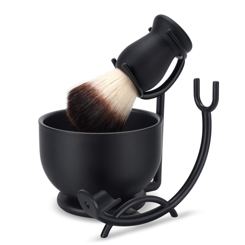 SANWA Grooming Shaving Kit for Men Strong Straight Razor StandShaving BrushStainless Steel Shaving Soap BowlFor Guaranteed Best Shave of Your Life Nice Gift for Dad boyfriend Husband