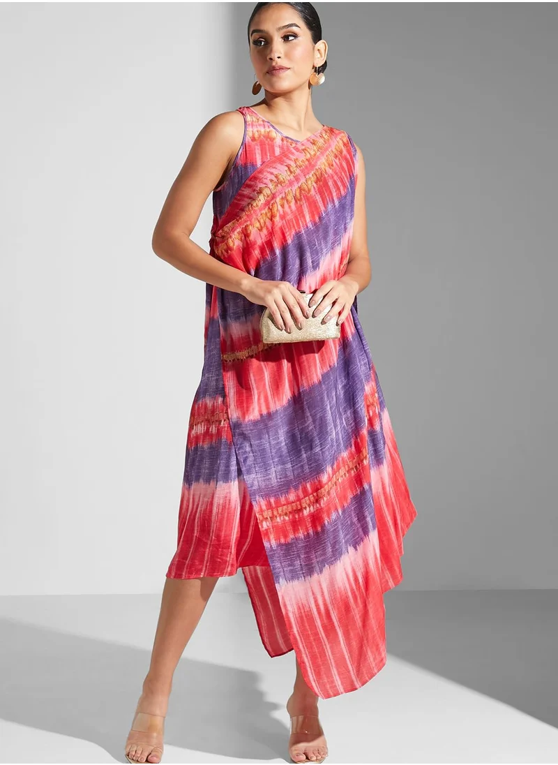 ريتو كومار Asymmetric Printed Dress