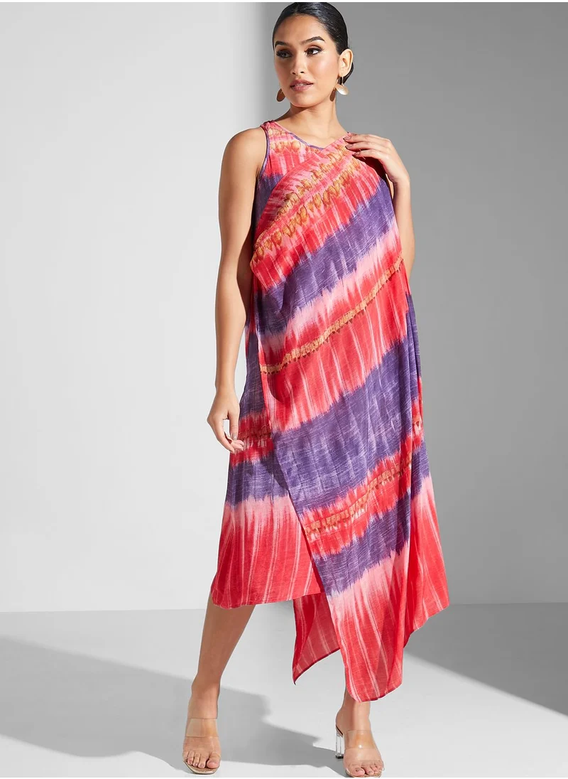 RITU KUMAR Asymmetric Printed Dress