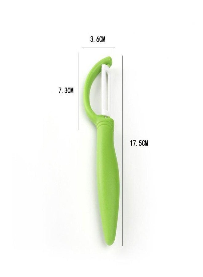 hobbyme 2 Pcs Green Ceramic Peeler for Household Use, Multi-purpose Ergonomic Design PP Material Handles for Kitchen, Restaurant, Snack Bar, Vegetables, Fruit - Image 3