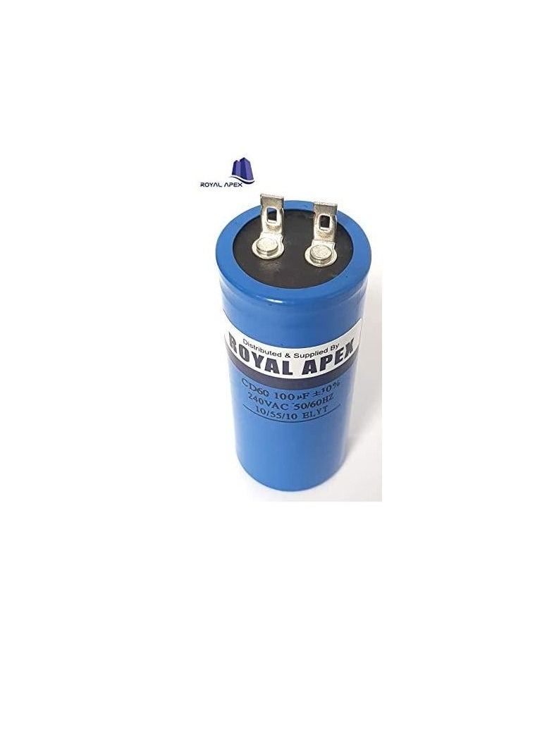 Generic High Quality 2 PIN PVC Round Motor Start Capacitor Blue (2PIN 100MFD (100µF))  - Image 3
