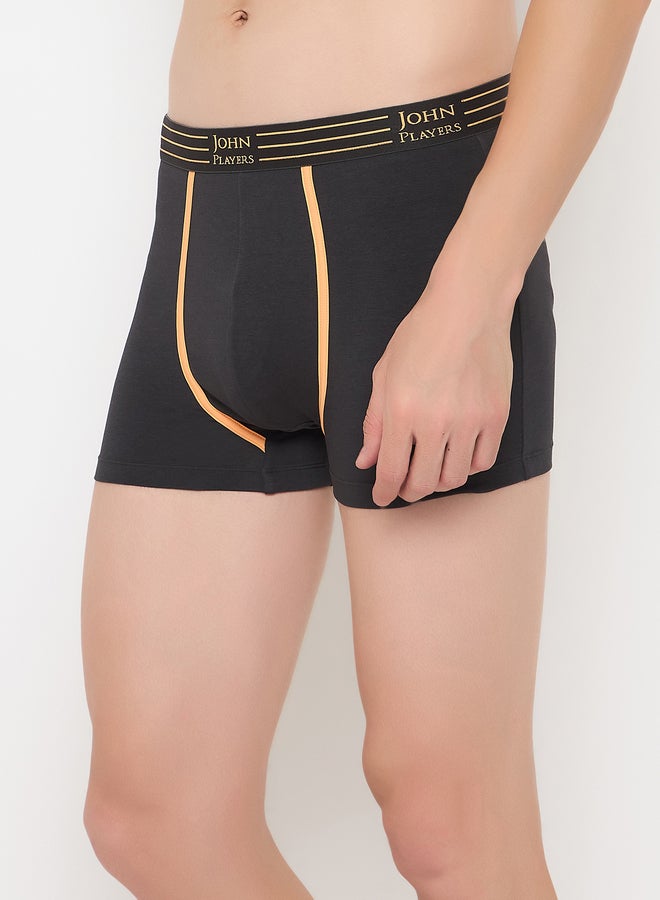 John Players John Player Pack of 2 - Solid Trunks with Striped Waistband - Image 3