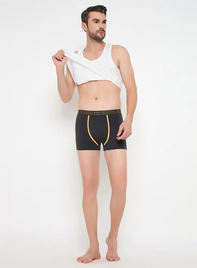 John Players John Player Pack of 2 - Solid Trunks with Striped Waistband