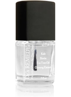 Dr.'s Remedy Dr.'s Remedy Total Two-In-One Base And Top Coat Nail Polish Clear Glaze Organic Nail Polishes Quick Dry, Clear Combination Base & Top Coats, 0.5 Fl Oz  - Image 1