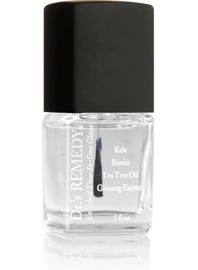 Dr.'s Remedy Dr.'s Remedy Total Two-In-One Base And Top Coat Nail Polish Clear Glaze Organic Nail Polishes Quick Dry, Clear Combination Base & Top Coats, 0.5 Fl Oz  - Image 1