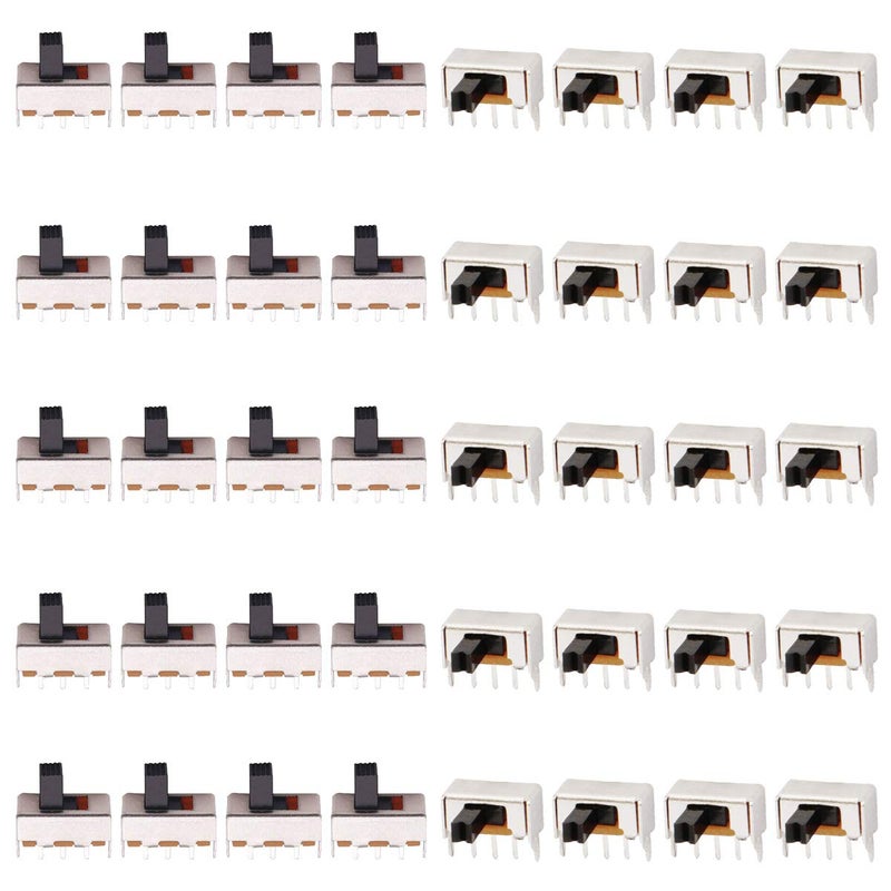 DOUKI 20PCS High Knob Vertical Slide Switches 1P2T SPDT 3 Pin 2 Position DC50V 0.5A 5mm SS12F44 Micro Slide Switch for Arduino with 3 Pin 3mm SK12D07VG3 Slide Switch - Image 1
