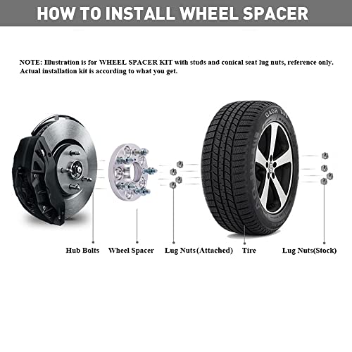 DCVAMOUS 4PC 5x4.5 Hubcentric Wheel Spacers 15mm with 12x1.5 Studs 67.1mm Hub Bore Compatible with Jeep Hyundai-Mazda 5 Lug 5x114.3 for 2006-2017 Compass | 2007-2017 Patriot | Escape Genesis Tucson - Image 3