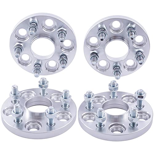 DCVAMOUS 4PC 5x4.5 Hubcentric Wheel Spacers 15mm with 12x1.5 Studs 67.1mm Hub Bore Compatible with Jeep Hyundai-Mazda 5 Lug 5x114.3 for 2006-2017 Compass | 2007-2017 Patriot | Escape Genesis Tucson - Image 1