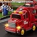 JUKUDAHU Truck Toys for 3 4 5 6 Years Old Boys Toddler Car Toys for Toddler Boys Ages 35 Fire Toys Car Carrier Vehicle Toy Set Kids Toys Truck Set for Age 39 - Image 4