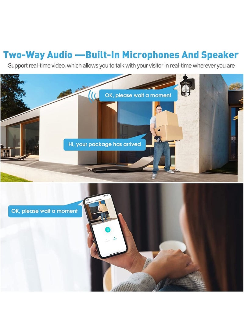 Generic - Light Bulb Security Camera, E27 Wireless WiFi Outdoor Security Camera, 1080P 2.4GHz WiFi Smart Home Surveillance Cam 355 Degree with Two-Way Audio, Night Vision, Motion Detection, Work with Alexa - Image 1