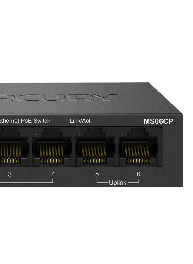 Mercury 6-port 100mbps Dual-port Poe Switch Ms06cp, Security Monitoring, Suitable For Home Network Splitter And Distributor - Image 4