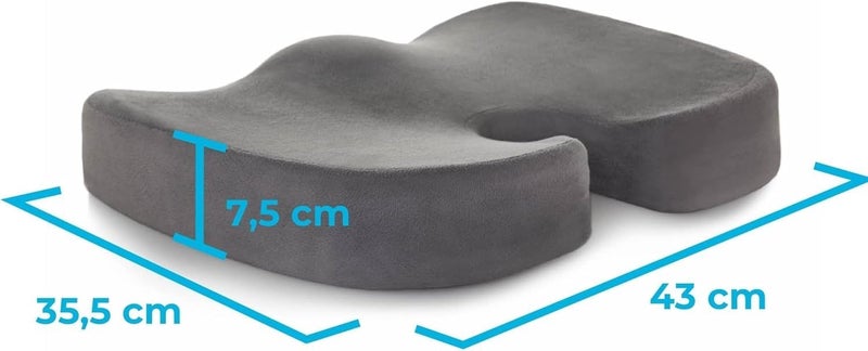 TELANPU Gel Enhanced Seat Cushion – Office Chair Cushion – Non-Slip Gel & Memory Foam Coccyx Cushion for Tailbone Pain - Desk Chair Car Seat Cushion Driving - Sciatica & Back Pain Relief(white) - Image 3
