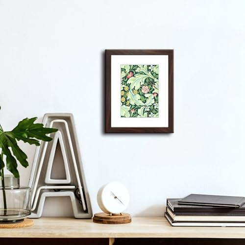 DEKWINN,8x10 Picture Frame with Real Glass for Pictures 5x7 with Mat or 8x10 Without Mat, Wall Gallery or Tabletop display Photo Frames,1 Pack,Brown - Image 5