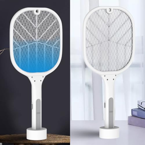 GIGAWATTS with GW Autokill 2-in-1 Mosquito Racket 1200mAh Battery USB Charging LED Light Insect Bugs Trap Fly Swatter for Indoor Home Outdoor (White, 3-Months Warranty, Charged Before First USE) - Image 5