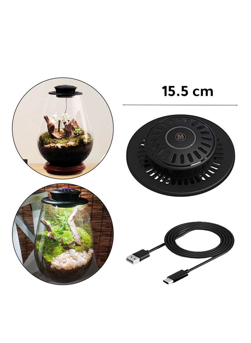 Aquarium Terrarium tank circle cover LED timer 155MM - Image 1