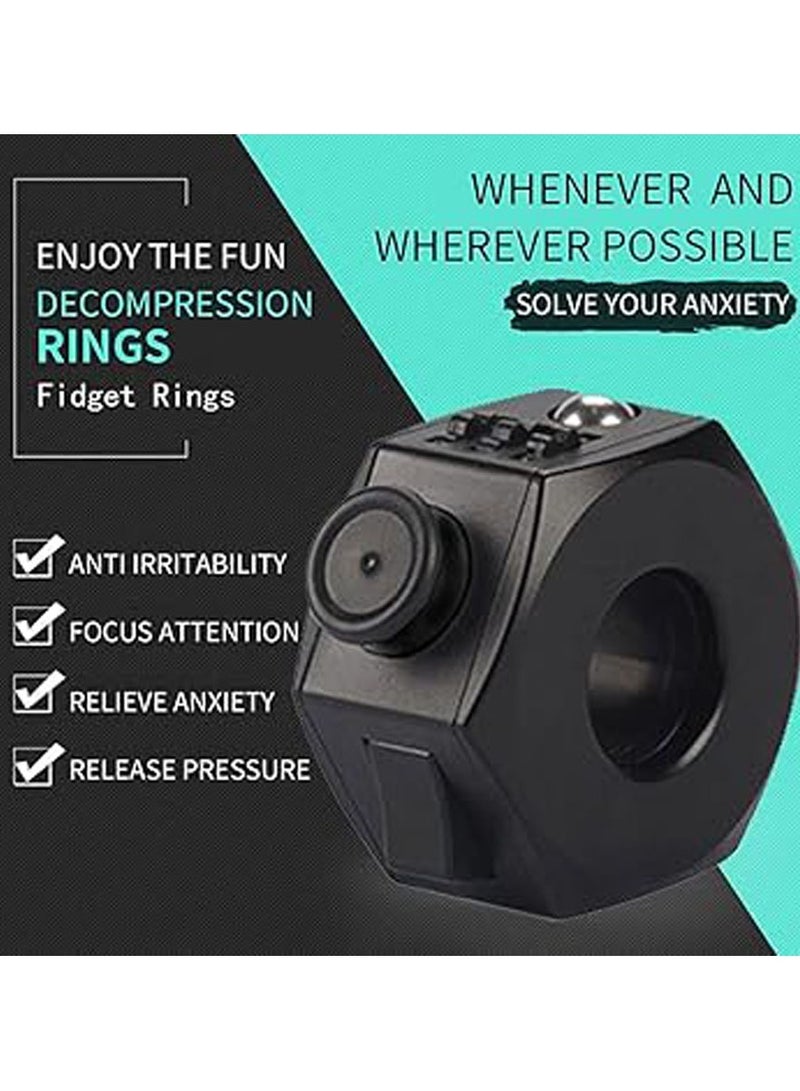 Fidget Toy Sensory Cube Toy - Cube Toy with Click Ball - Decompression Ring Fidget Finger Toy for ADD ADHD Stress Relief for Adults