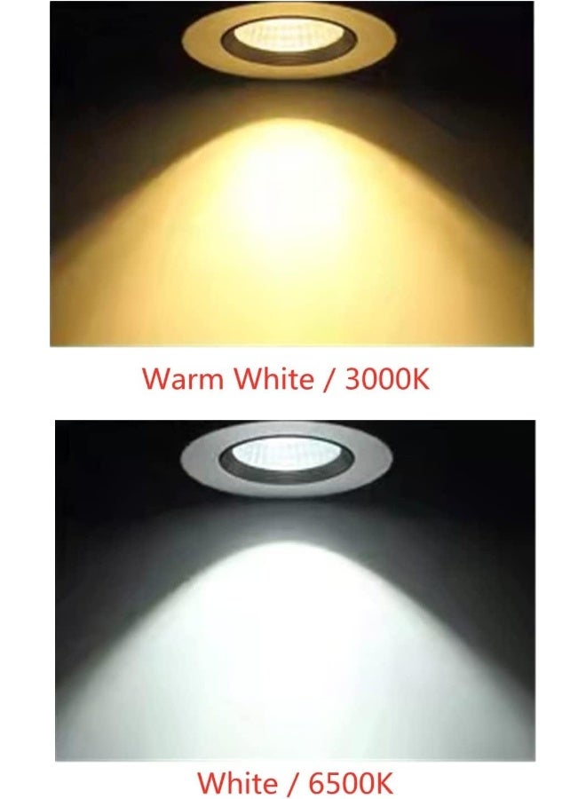 Royal Apex Adjustable Round Led Downlight 7W 240Vac -White Ceiling Spotlight Ip40 Rated For Indoor Home And Office Use 3000K Warm White - - Image 3