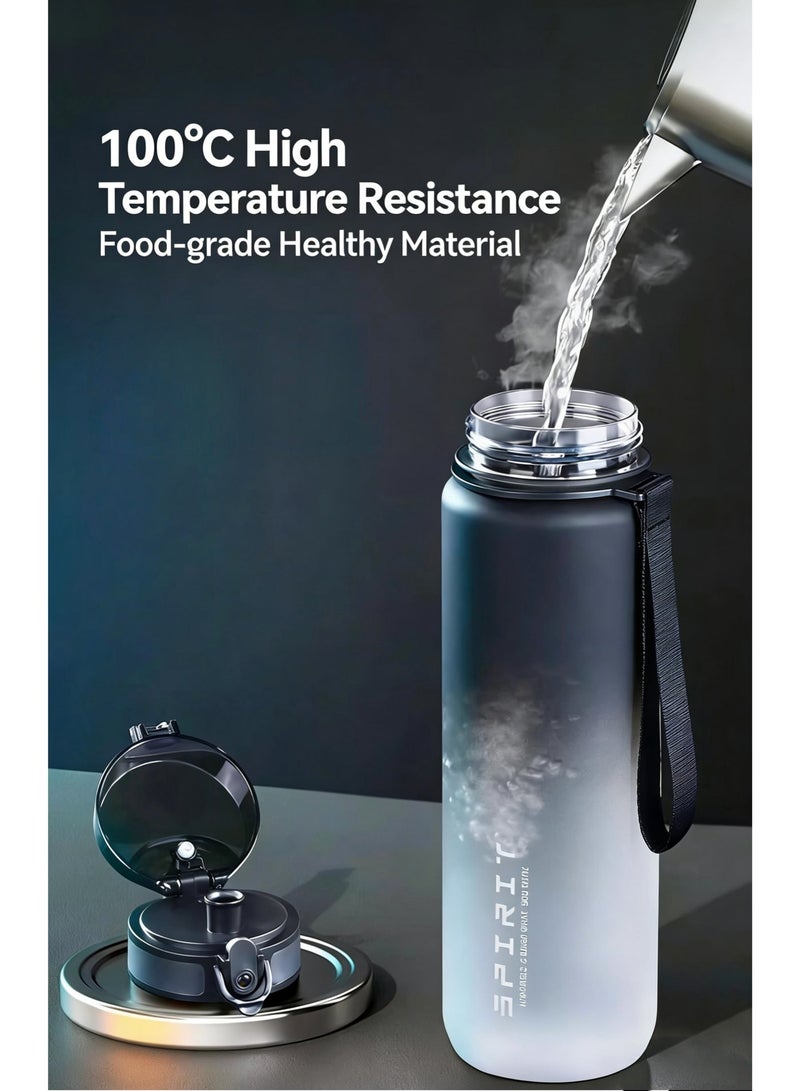 Baraka Sports Water Bottle for Men Women Kids Student, Large Capacity, Heat-Resistant, for Gym, School & Outdoor Use 1000ML - Image 3