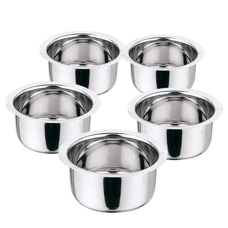 RBGIIT Gas Stove Friendly Containe Disposable Serving Bowl Steel 5 Pieces Stainless Steel 22 Gauge InductionCookware Set Tope Set - Image 2