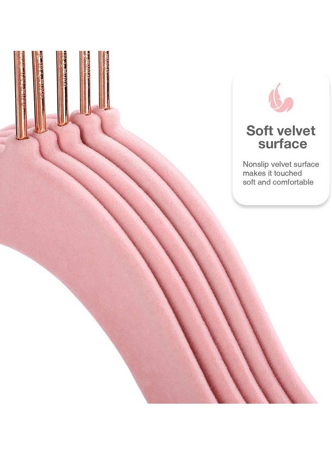 STAR WORK STAR WORK - Velvet Hangers Non-Slip Velvet Hangers Premium Suit Hangers Ultra Thin Space Saving 360 Degree Swivel Hook Clothes Hangers Velvet for Suits,Coats,Jackets,Pants,Dress (Peach, Pack of 20)  - Image 4
