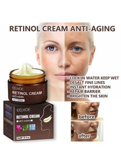 Retinol Anti Aging Wrinkle Removal Skin Firming Cream, EELHOE Retinol Cream Anti-Aging with Hyaluronic Acid and Vitamin (3PCS)